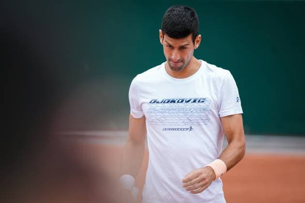 French Open, Roland Garros finale: Casper Ruud - Novak Djokovic Paris, Frankrike 20230611. Novak Djokovic under trening for finalen i tennis i Roland-Garros-turneringen mellom Casper Ruud og Novak Djokovic fra Serbia. Foto: Beate Oma Dahle NTB Paris Frankrike EDITORIAL USE ONLY. RESTRICTED USE FOR BETTING COMPANIES Ref:_SPO_BNCZy1k5lZDGFU.jpg  Copyright: xBeatexOmaxDahlex xNTBx