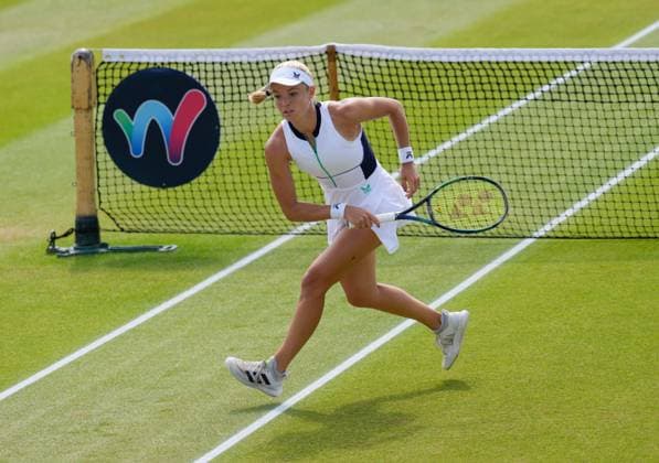 Mandatory Credit: Photo by Dave Shopland Shutterstock (13956576m) Great Britain s Katie Swan during the 1st set of the final. Lexus Surbiton Trophy, Tennis, Day 8, Surbiton Racket & Fitness Club, London, UK - 11 June 2023 Lexus Surbiton Trophy, Tennis, Day 8, Surbiton Racket & Fitness Club, London, UK - 11 June 2023 Copyright: xDavexShopland Shutterstockx 13956576m