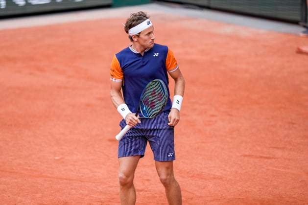 French Open, Roland Garros finale: Casper Ruud - Novak Djokovic Paris, Frankrike 20230611. Casper Ruud under finalen i tennis i Roland-Garros-turneringen i Paris mellom Casper Ruud og Novak Djokovic fra Serbia. Foto: Beate Oma Dahle NTB Paris Frankrike EDITORIAL USE ONLY. RESTRICTED USE FOR BETTING COMPANIES Ref:_SPO_BNCweKnBUnWJIE.jpg  Copyright: xBeatexOmaxDahlex xNTBx