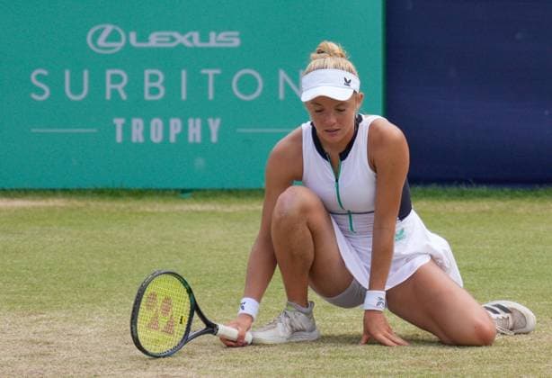 Mandatory Credit: Photo by Dave Shopland Shutterstock (13956576aw) Runner up Great Britain s Katie Swan with a look of dejection Lexus Surbiton Trophy, Tennis, Day 8, Surbiton Racket & Fitness Club, London, UK - 11 June 2023 Lexus Surbiton Trophy, Tennis, Day 8, Surbiton Racket & Fitness Club, London, UK - 11 June 2023 Copyright: xDavexShopland Shutterstockx 13956576aw