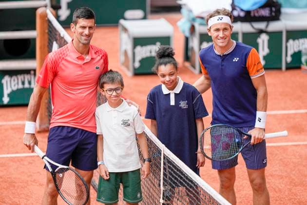 Sport Themen der Woche KW23 French Open, Roland Garros finale: Casper Ruud - Novak Djokovic Paris, Frankrike 20230611. Casper Ruud og Novak Djokovic under finalen i tennis i Roland-Garros-turneringen i Paris. Foto: Beate Oma Dahle NTB Paris Frankrike EDITORIAL USE ONLY. RESTRICTED USE FOR BETTING COMPANIES Ref:_SPO_BNC0259475145st.jpg  Copyright: xBeatexOmaxDahlex xNTBx