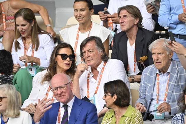 Tennis : Roland Garros 2023 - France - Finale du simple messieurs - Adriano Panatta - Italie Tennis : Roland Garros 2023 - France - 11 06 23 ChrysleneCaillaud Panoramic 