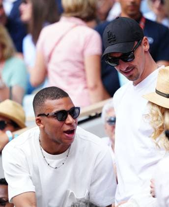 Mandatory Credit: Photo by Javier Garcia Shutterstock (13949284t) Kylian MBappe and Zlatan Ibrahimovich in the President s Box French Open Tennis, Day 15, Roland Garros, Paris, France - 11 June 2023 French Open Tennis, Day 15, Roland Garros, Paris, France - 11 June 2023  Copyright: xJavierxGarcia Shutterstockx 13949284t