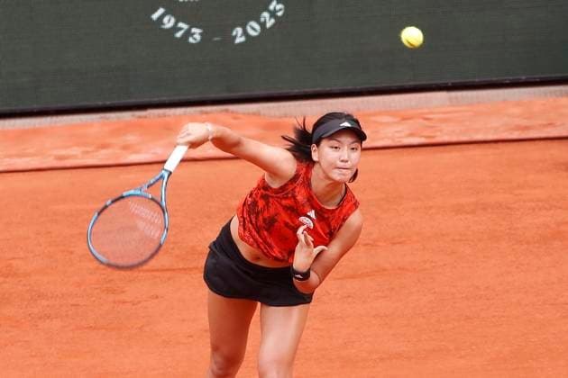 Su Wei Hsieh - Xinyu Wang Vs Leylah Fernandez - Taylor Townsend - Finale Double Dames TENNIS : Roland-Garros 2023 - Paris - 11 06 2023 MichaelBaucher Panoramic 