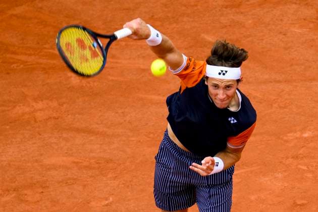Casper Ruud (Nor) TENNIS : Roland Garros 2023 - Finale Messieurs - Paris - 11 06 2023 JBAutissier Panoramic 