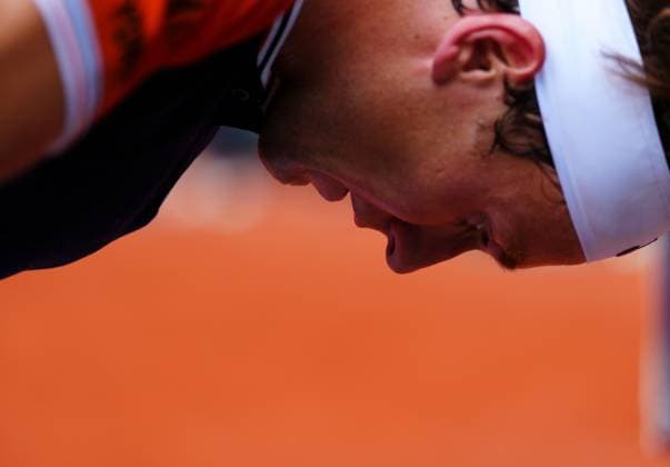 Mandatory Credit: Photo by Javier Garcia Shutterstock (13949284at) Casper Ruud reacts French Open Tennis, Day 15, Roland Garros, Paris, France - 11 June 2023 French Open Tennis, Day 15, Roland Garros, Paris, France - 11 June 2023  Copyright: xJavierxGarcia Shutterstockx 13949284at