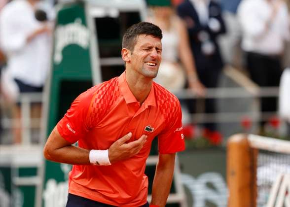 Novak Djokovic cheers after victory, jubilation, joy, emotion Copyright: xJuergenxHasenkopfx