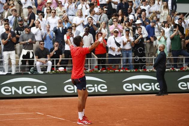 Novak Djokovic Vs Casper Ruud - Finale Simple Messieurs TENNIS : Roland-Garros 2023 - Paris - 11 06 2023 MichaelBaucher Panoramic 
