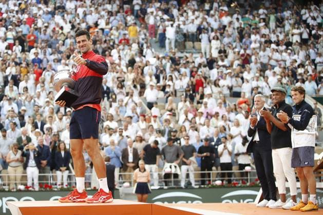 Novak Djokovic Vs Casper Ruud - Finale Simple Messieurs TENNIS : Roland-Garros 2023 - Paris - 11 06 2023 MichaelBaucher Panoramic 