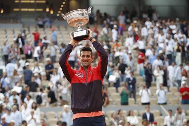 Novak Djokovic Vs Casper Ruud - Finale Simple Messieurs TENNIS : Roland-Garros 2023 - Paris - 11 06 2023 MichaelBaucher Panoramic 