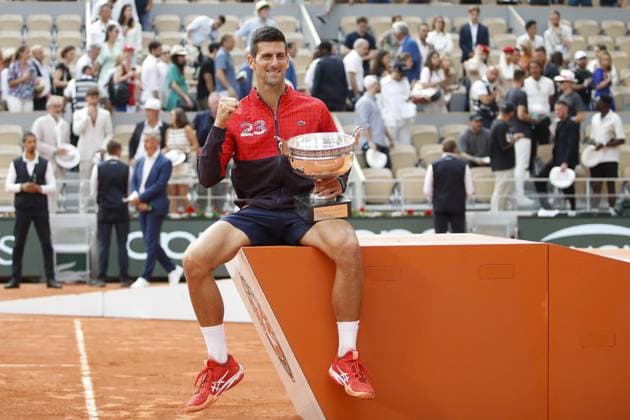 Novak Djokovic Vs Casper Ruud - Finale Simple Messieurs TENNIS : Roland-Garros 2023 - Paris - 11 06 2023 MichaelBaucher Panoramic 