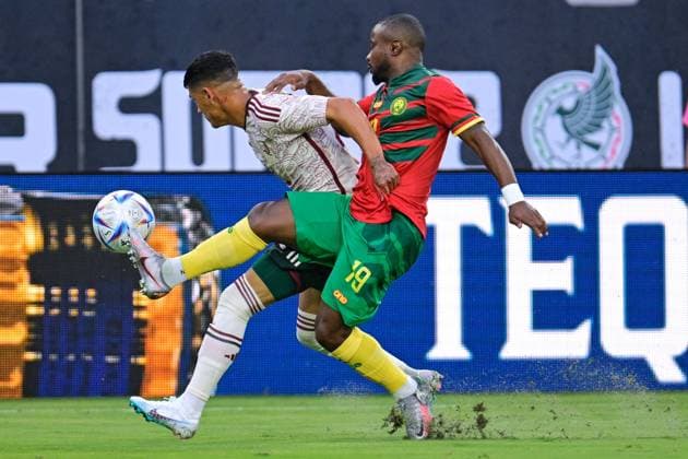 RECORD DATE NOT STATED Seleccion Mexico 2023 Mexico vs Cameroon Uriel Antuna of Mexico and Collins Fai of Cameroon during the game Mexico (Mexican national team, Nationalteam vs Cameroon, corresponding to the Friendly match, at Snapdragon Stadium, on June 10, 2023. <br><br> Uriel Antuna de Mexico y Collins Fai de Camerun durante el partido Mexico (Seleccion Mexicana) vs Camerun, correspondiente al Partido Amistoso de preparacion, en el Estadio Snapdragon, el 10 de junio de 2023. SAN DIEGO CALIFORNIA ESTADOS UNIDOS  Copyright: xJorgexMartinezx 20230610212211_SMN_23_AM_MEX_CAM_ANTUNA125