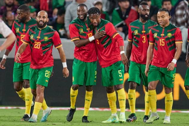 RECORD DATE NOT STATED Seleccion Mexico 2023 Mexico vs Cameroon Toko Ekambi celebrates his goal 1-2 of Cameroon during the game Mexico (Mexican national team, Nationalteam vs Cameroon, corresponding to the Friendly match, at Snapdragon Stadium, on June 10, 2023. <br><br> Toko Ekambi celebra su gol 1-2 de Mexico durante el partido Mexico (Seleccion Mexicana) vs Camerun, correspondiente al Partido Amistoso de preparacion, en el Estadio Snapdragon, el 10 de junio de 2023. SAN DIEGO CALIFORNIA ESTADOS UNIDOS  Copyright: xJorgexMartinezx 20230610223608_SMN_23_AM_MEX_CAM_EKAMBI254