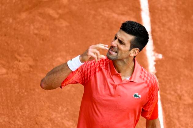 Novak Djokovic (Srb) TENNIS : Roland Garros 2023 - Finale Messieurs - Paris - 11 06 2023 JBAutissier Panoramic 