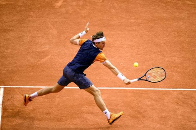 Casper Ruud (Nor) TENNIS : Roland Garros 2023 - Finale Messieurs - Paris - 11 06 2023 JBAutissier Panoramic 