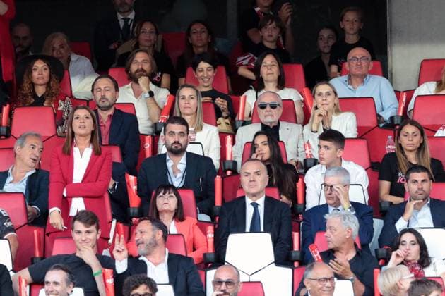 Foto Donato Fasano LaPresse 11 Giugno 2023 Bari, Italia - calcio - Bari vs Cagliari - Campionato di calcio Serie BKT 2022 2023 - Finale playoff - Stadio San Nicola. Nella foto: Aurelio De Laurentiis June 11 , 2023 Bari, Italy - sport, soccer - Bari vs Cagliari - playoff - Italian Football Championship League BKT 2022 2023 - San Nicola stadium. In the pic: Aurelio De Laurentiis  Copyright: xDonatoxFasano LaPressex