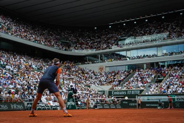 French Open, Roland Garros finale: Casper Ruud - Novak Djokovic Paris, Frankrike 20230611. Casper Ruud under finalen i tennis i Roland-Garros-turneringen mellom Casper Ruud og Novak Djokovic fra Serbia. Foto: Beate Oma Dahle NTB Paris Frankrike EDITORIAL USE ONLY. RESTRICTED USE FOR BETTING COMPANIES Ref:_SPO_BNC0259485551st.jpg  Copyright: xBeatexOmaxDahlex xNTBx