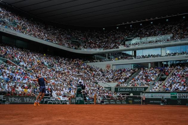 French Open, Roland Garros finale: Casper Ruud - Novak Djokovic Paris, Frankrike 20230611. Casper Ruud under finalen i tennis i Roland-Garros-turneringen mellom Casper Ruud og Novak Djokovic fra Serbia. Foto: Beate Oma Dahle NTB Paris Frankrike EDITORIAL USE ONLY. RESTRICTED USE FOR BETTING COMPANIES Ref:_SPO_BNC0259485553st.jpg  Copyright: xBeatexOmaxDahlex xNTBx
