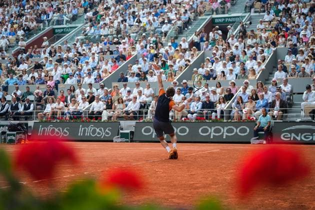 French Open, Roland Garros finale: Casper Ruud - Novak Djokovic Paris, Frankrike 20230611. Casper Ruud under finalen i tennis i Roland-Garros-turneringen mellom Casper Ruud og Novak Djokovic fra Serbia. Foto: Beate Oma Dahle NTB Paris Frankrike EDITORIAL USE ONLY. RESTRICTED USE FOR BETTING COMPANIES Ref:_SPO_BNC0259485590st.jpg  Copyright: xBeatexOmaxDahlex xNTBx