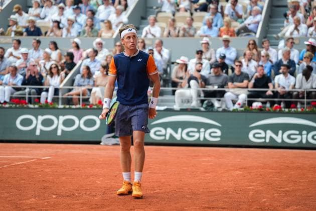 French Open, Roland Garros finale: Casper Ruud - Novak Djokovic Paris, Frankrike 20230611. Casper Ruud under finalen i tennis i Roland-Garros-turneringen mellom Casper Ruud og Novak Djokovic fra Serbia. Foto: Beate Oma Dahle NTB Paris Frankrike EDITORIAL USE ONLY. RESTRICTED USE FOR BETTING COMPANIES Ref:_SPO_BNC0259485784st.jpg  Copyright: xBeatexOmaxDahlex xNTBx