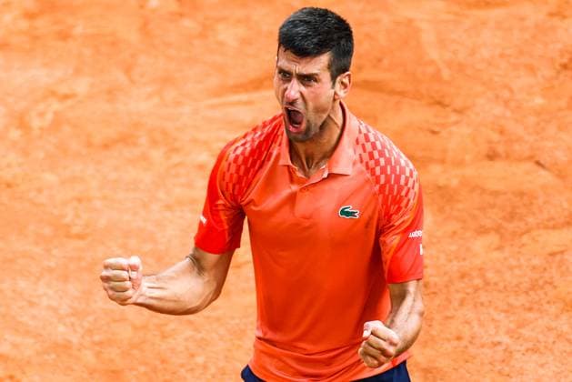 2023 French Open - Day Fifteen Novak DJOKOVIC (SER) reacts after he wins his match against Casper RUUD (NOR) on Philippe-CHATRIER court in the French Open Roland Garros 2013 Men s singles final, on June 11, 2023, in Paris, France. Paris France  Copyright: xIbrahimxEzzatx originalFilename:ezzat-notitle230611_npmJ6.jpg