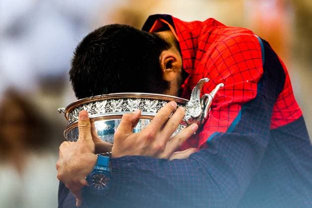 2023 French Open - Day Fifteen Novak DJOKOVIC (SER) holds the winners trophy after victory against Casper RUUD (NOR) on Philippe-CHATRIER court in the French Open Roland Garros 2013 Men s singles final, on June 11, 2023, in Paris, France. Paris France  Copyright: xIbrahimxEzzatx originalFilename:ezzat-notitle230611_nprvS.jpg