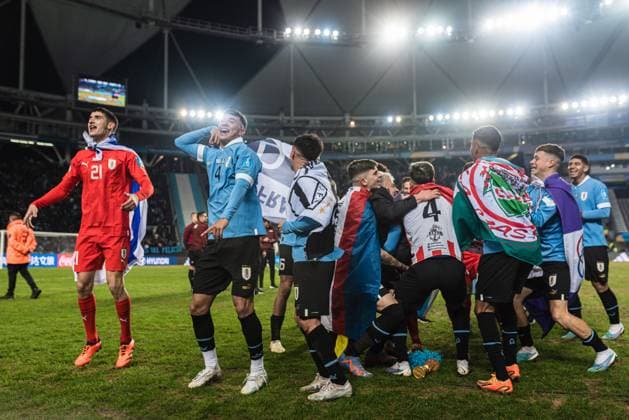 Fifa U20 World Cup Final Uruguay U20 v Italy U20 Uruguay team after the Fifa U20 World Cup Final match Uruguay U20 vs Italy U20 at La Plata Stadium, Tolosa, Argentina, 11th June 2023 (Photo by Mateo Occhi News Images) Tolosa La Plata Stadium La Plata Argentina Copyright: xMateoxOcchi NewsxImagesx