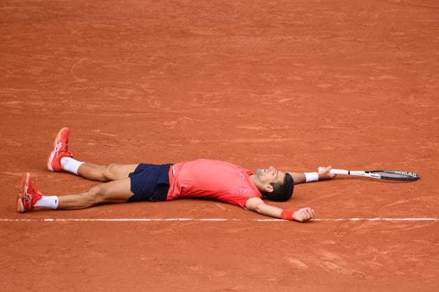 Novak Djokovic Wins Final Of French Open Novak Djokovic of Serbia celebrates histoire victory his Men s Singles Final match against Casper Ruud during of the 2021 French Open at Roland Garros on June 11, 2023 in Paris, France. Photo by Laurent Zabulon ABACAPRESS.COM Paris France  Copyright: xZabulonxLaurent ABACAx 856639_015 ZabulonxLaurent ABACAx 856639_015