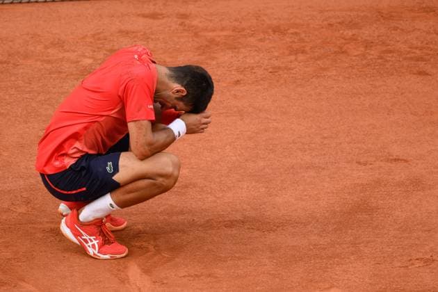 Novak Djokovic Wins Final Of French Open Novak Djokovic of Serbia celebrates histoire victory his Men s Singles Final match against Casper Ruud during of the 2021 French Open at Roland Garros on June 11, 2023 in Paris, France. Photo by Laurent Zabulon ABACAPRESS.COM Paris France  Copyright: xZabulonxLaurent ABACAx 856639_022 ZabulonxLaurent ABACAx 856639_022