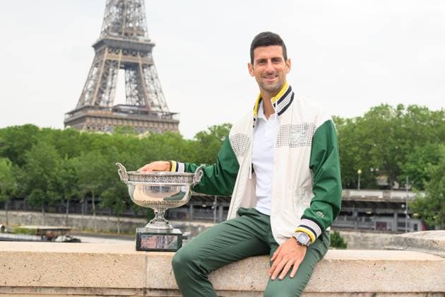 French Open - Novak Djokovic Poses With His Trophy Novak Djokovic of Serbia poses with The Musketeers? Cup after winning his 23rd grand slam trophy on the Bir-Hakeim bridge after winning the Men s Singles Title in the 2023 French Open on June 12, 2023 in Paris, France. Photo by Laurent Zabulon ABACAPRESS.COM attend the French Open 2021 at Roland Garros on June 11, 2023 in Paris, France. Photo by Laurent Zabulon ABACAPRESS.COM Paris France  Copyright: xZabulonxLaurent ABACAx 856705_001 ZabulonxLaurent ABACAx 0259523156st