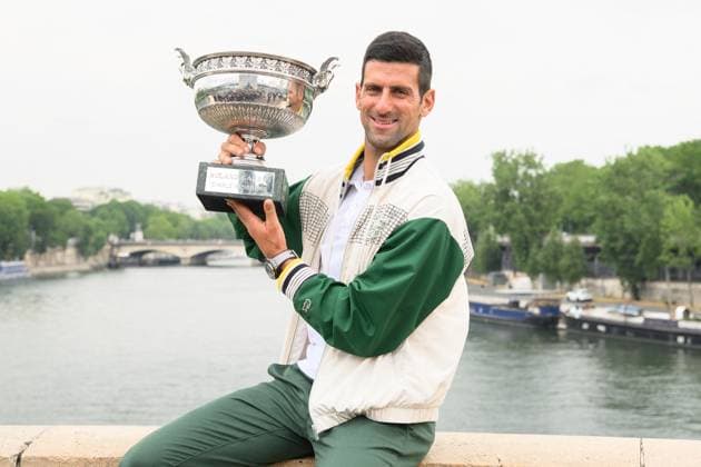 French Open - Novak Djokovic Poses With His Trophy Novak Djokovic of Serbia poses with The Musketeers? Cup after winning his 23rd grand slam trophy on the Bir-Hakeim bridge after winning the Men s Singles Title in the 2023 French Open on June 12, 2023 in Paris, France. Photo by Laurent Zabulon ABACAPRESS.COM attend the French Open 2021 at Roland Garros on June 11, 2023 in Paris, France. Photo by Laurent Zabulon ABACAPRESS.COM Paris France  Copyright: xZabulonxLaurent ABACAx 856705_007 ZabulonxLaurent ABACAx 0259523222st