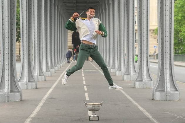 French Open - Novak Djokovic Poses With His Trophy Novak Djokovic of Serbia poses with The Musketeers? Cup after winning his 23rd grand slam trophy on the Bir-Hakeim bridge after winning the Men s Singles Title in the 2023 French Open on June 12, 2023 in Paris, France. Photo by Laurent Zabulon ABACAPRESS.COM attend the French Open 2021 at Roland Garros on June 11, 2023 in Paris, France. Photo by Laurent Zabulon ABACAPRESS.COM Paris France  Copyright: xZabulonxLaurent ABACAx 856705_011 ZabulonxLaurent ABACAx 0259523296st