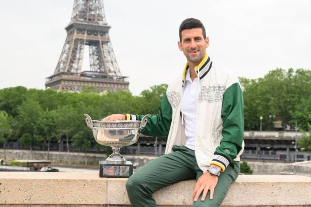 Tennis, French Open, Shooting with record champion Novak Djokovic in Paris