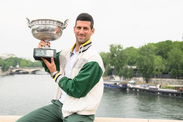 French Open - Novak Djokovic Poses With His Trophy Novak Djokovic of Serbia poses with The Musketeers? Cup after winning his 23rd grand slam trophy on the Bir-Hakeim bridge after winning the Men s Singles Title in the 2023 French Open on June 12, 2023 in Paris, France. Photo by Laurent Zabulon ABACAPRESS.COM attend the French Open 2021 at Roland Garros on June 11, 2023 in Paris, France. Photo by Laurent Zabulon ABACAPRESS.COM Paris France  Copyright: xZabulonxLaurent ABACAx 856704_017 ZabulonxLaurent ABACAx 0259523571st