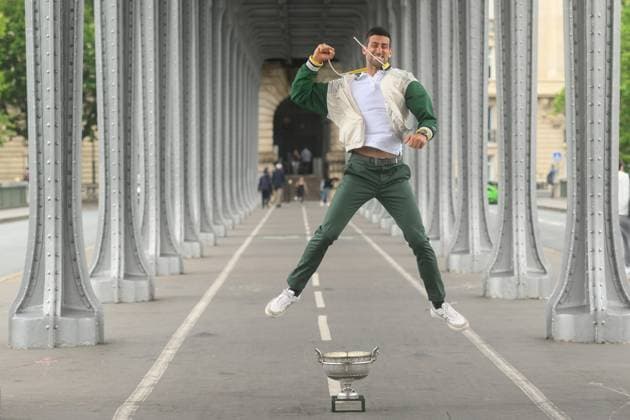 French Open - Novak Djokovic Poses With His Trophy Novak Djokovic of Serbia poses with The Musketeers? Cup after winning his 23rd grand slam trophy on the Bir-Hakeim bridge after winning the Men s Singles Title in the 2023 French Open on June 12, 2023 in Paris, France. Photo by Laurent Zabulon ABACAPRESS.COM attend the French Open 2021 at Roland Garros on June 11, 2023 in Paris, France. Photo by Laurent Zabulon ABACAPRESS.COM Paris France  Copyright: xZabulonxLaurent ABACAx 856704_029 ZabulonxLaurent ABACAx 0259523727st