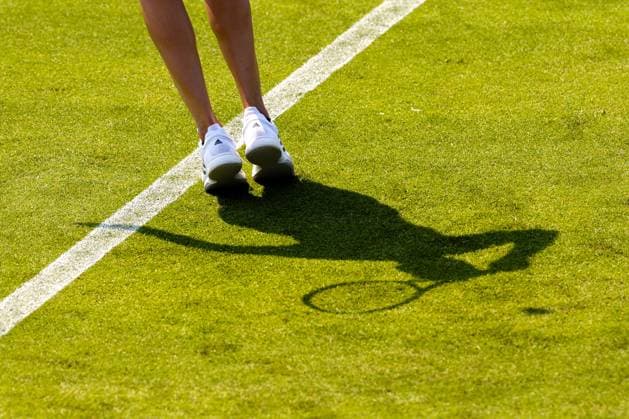 Mandatory Credit: Photo by Ryan Browne Shutterstock (13961280l) A shadow of Donna Vekico of Croatia. Rothesay Open, Day One, Tennis, Nottingham Tennis Centre, Nottingham, UK - 12 Jun 2023 Rothesay Open, Day One, Tennis, Nottingham Tennis Centre, Nottingham, UK - 12 Jun 2023 Copyright: xRyanxBrowne Shutterstockx 13961280l