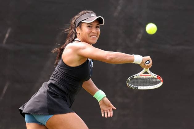 Mandatory Credit: Photo by Ryan Browne Shutterstock (13961280v) Heather Watson of Great Britain. Rothesay Open, Day One, Tennis, Nottingham Tennis Centre, Nottingham, UK - 12 Jun 2023 Rothesay Open, Day One, Tennis, Nottingham Tennis Centre, Nottingham, UK - 12 Jun 2023 Copyright: xRyanxBrowne Shutterstockx 13961280v