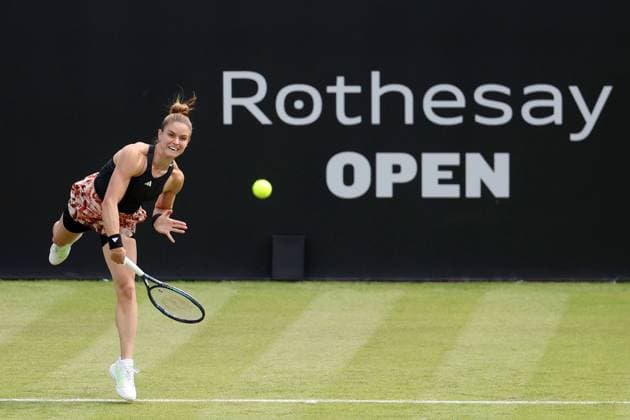 Sport Bilder des Tages Mandatory Credit: Photo by Ryan Browne Shutterstock (13961280ac) Maria Sakkari of Greece. Rothesay Open, Day One, Tennis, Nottingham Tennis Centre, Nottingham, UK - 12 Jun 2023 Rothesay Open, Day One, Tennis, Nottingham Tennis Centre, Nottingham, UK - 12 Jun 2023 Copyright: xRyanxBrowne Shutterstockx 13961280ac