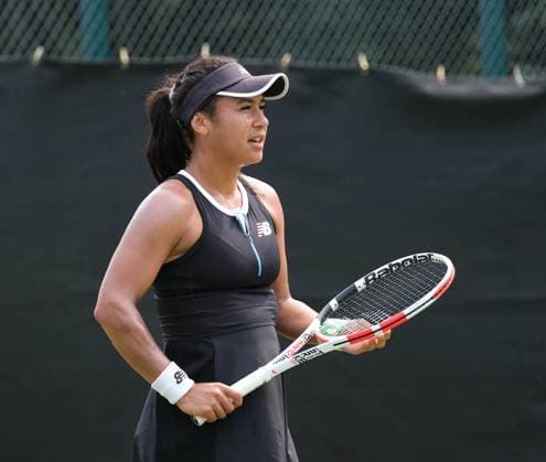 12th June 2023; Nottingham Tennis Centre, Nottingham, England: Rothesay Nottingham Open, Day 1; Heather Watson (GBR) versus Jule Niemeier (GER)  ActionPlus12519503 PaulxBonser