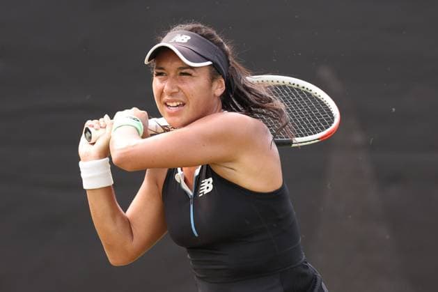 Mandatory Credit: Photo by Ryan Browne Shutterstock (13961280cv) Heather Watson of Great Britain. Rothesay Open, Day One, Tennis, Nottingham Tennis Centre, Nottingham, UK - 12 Jun 2023 Rothesay Open, Day One, Tennis, Nottingham Tennis Centre, Nottingham, UK - 12 Jun 2023 Copyright: xRyanxBrowne Shutterstockx 13961280cv