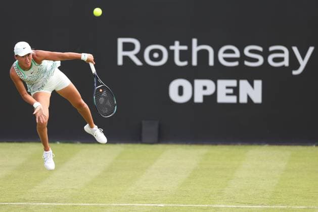 Mandatory Credit: Photo by Ryan Browne Shutterstock (13961280dg) Xiyu Wang of China Rothesay Open, Day One, Tennis, Nottingham Tennis Centre, Nottingham, UK - 12 Jun 2023 Rothesay Open, Day One, Tennis, Nottingham Tennis Centre, Nottingham, UK - 12 Jun 2023 Copyright: xRyanxBrowne Shutterstockx 13961280dg