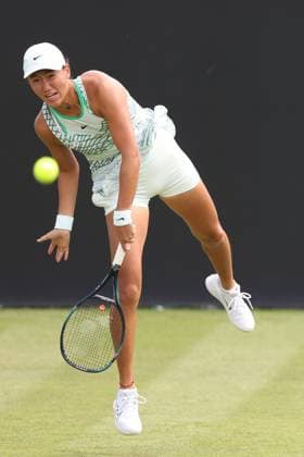 Mandatory Credit: Photo by Ryan Browne Shutterstock (13961280di) Xiyu Wang of China Rothesay Open, Day One, Tennis, Nottingham Tennis Centre, Nottingham, UK - 12 Jun 2023 Rothesay Open, Day One, Tennis, Nottingham Tennis Centre, Nottingham, UK - 12 Jun 2023 Copyright: xRyanxBrowne Shutterstockx 13961280di