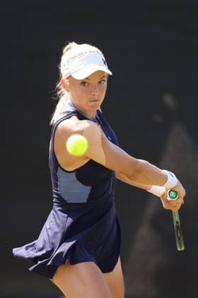 Mandatory Credit: Photo by Ryan Browne Shutterstock (13961283bf) Katie Swan of Great Britain. Rothesay Open, Day Two, Tennis, Nottingham Tennis Centre, Nottingham, UK - 13 Jun 2023 Rothesay Open, Day Two, Tennis, Nottingham Tennis Centre, Nottingham, UK - 13 Jun 2023 Copyright: xRyanxBrowne Shutterstockx 13961283bf