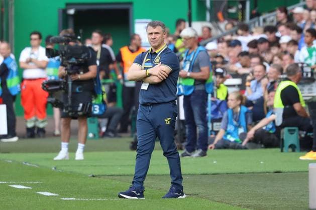 12 06 2023, xgox, football international match, Germany Ukraine emspor, v l Serhiy Rebrov Ukraine, coach DFL DFB REGULATIONS PROHIBIT ANY USE OF PHOTOGRAPHS as IMAGE SEQUENCES and or QUASI VIDEO Bremen
