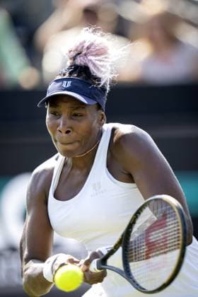 ROSMALEN - Venus Williams (USA) in action against Celine Naef (SUI) on the second day of the Libema Open tennis tournament in Rosmalen. AP SANDER KING xVIxANPxSportx xxANPxIVx 471536629 originalFilename: 471536629.jpg