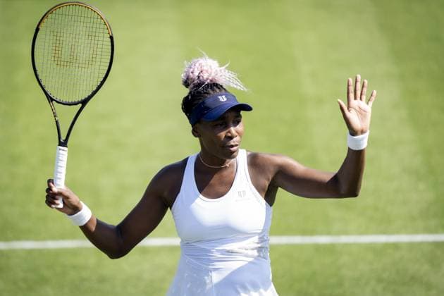 ROSMALEN - Venus Williams (USA) in action against Celine Naef (SUI) on the second day of the Libema Open tennis tournament in Rosmalen. AP SANDER KING xVIxANPxSportx xxANPxIVx 471537617 originalFilename: 471537617.jpg