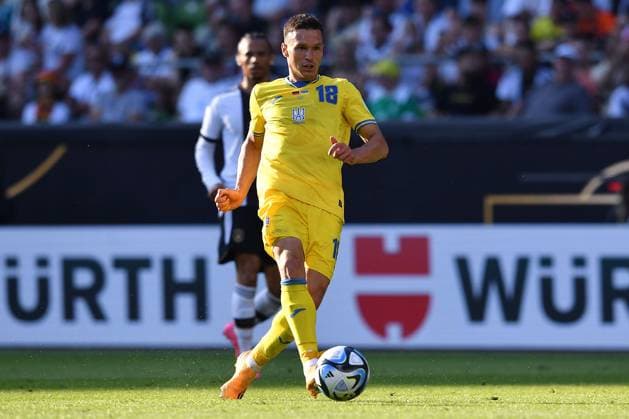 Soccer international match Germany Ukraine on 12 06 2023 at wohninvest WESERSTADION in Bremen Oleksandr Tymchyk Ukraine DFB regulations prohibit any use of photographs as image sequences and or quasi video xRx