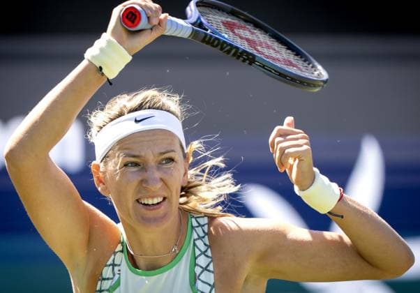 ROSMALEN - Victoria Azarenka (BLR) in action against Ashlyn Krueger (USA) on the third day of the Libema Open tennis tournament in Rosmalen. AP SANDER KING xVIxANPxSportx xxANPxIVx 471588701 originalFilename: 471588701.jpg