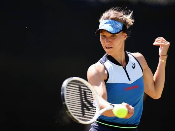 Mandatory Credit: Photo by Ryan Browne Shutterstock (13961285l) Viktorija Golubic Switzerland in her round of 16 match against Donna Vekic of Croatia. Rothesay Open, Day Three, Tennis, Nottingham Tennis Centre, Nottingham, UK - 14 Jun 2023 Rothesay Open, Day Three, Tennis, Nottingham Tennis Centre, Nottingham, UK - 14 Jun 2023 Copyright: xRyanxBrowne Shutterstockx 13961285l