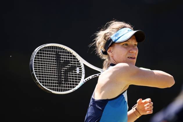 Mandatory Credit: Photo by Ryan Browne Shutterstock (13961285n) Viktorija Golubic Switzerland in her round of 16 match against Donna Vekic of Croatia. Rothesay Open, Day Three, Tennis, Nottingham Tennis Centre, Nottingham, UK - 14 Jun 2023 Rothesay Open, Day Three, Tennis, Nottingham Tennis Centre, Nottingham, UK - 14 Jun 2023 Copyright: xRyanxBrowne Shutterstockx 13961285n